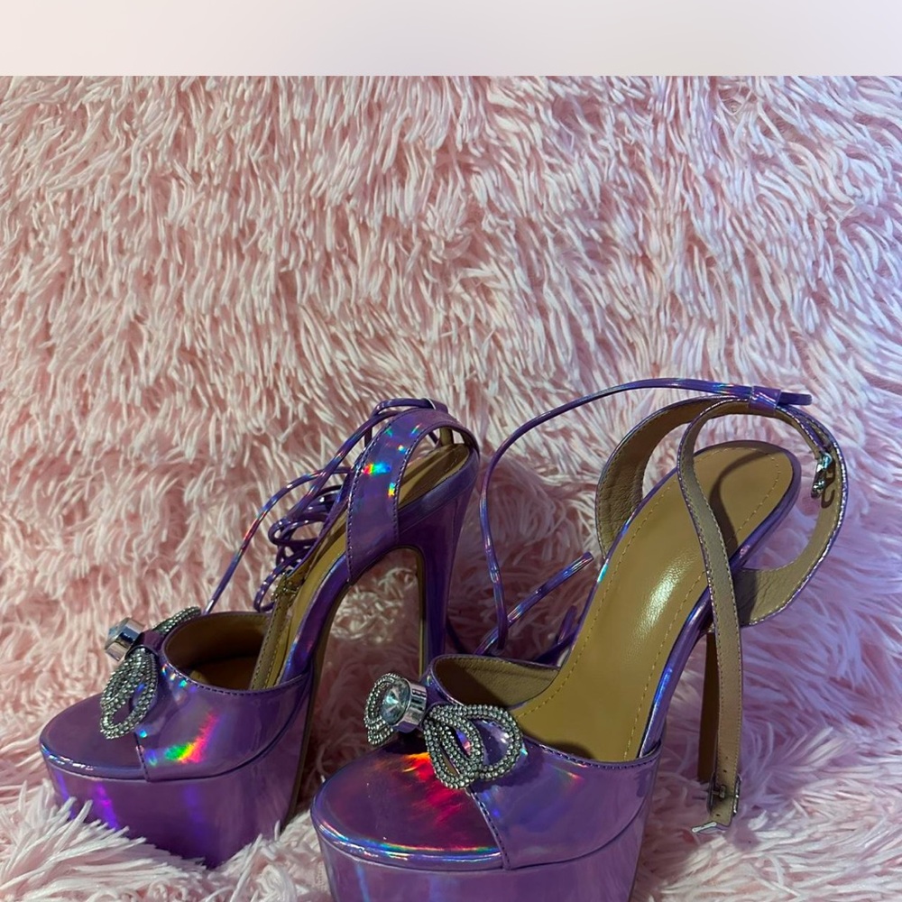 Dolls Kill Purple Heels with Stiletto Design
